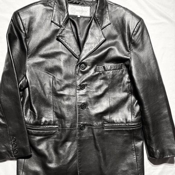 Men’s Deerskins black leather blazer